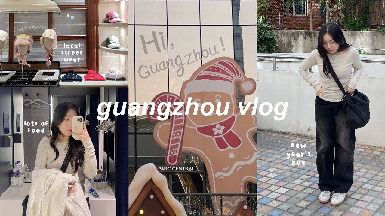 guangzhou vlog 🎐 new year's eve, shopping at harmay, chinese streetwear, lots of noodles