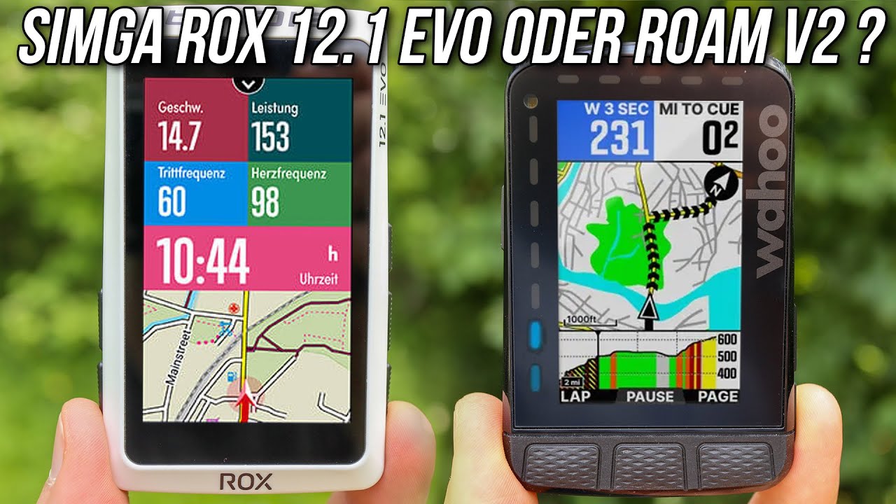 Sigma ROX 12.1 EVO vs Wahoo ELEMNT ROAM v2 🚲👉 Test & Vergleich GPS-Fahrradcomputer