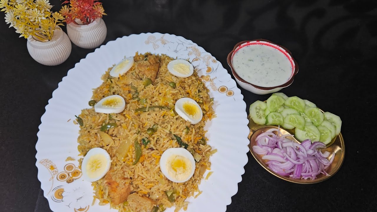 One pot Chicken Veg Biryani Recipe Ramzan special | Restaurant Style Mixed Biryani