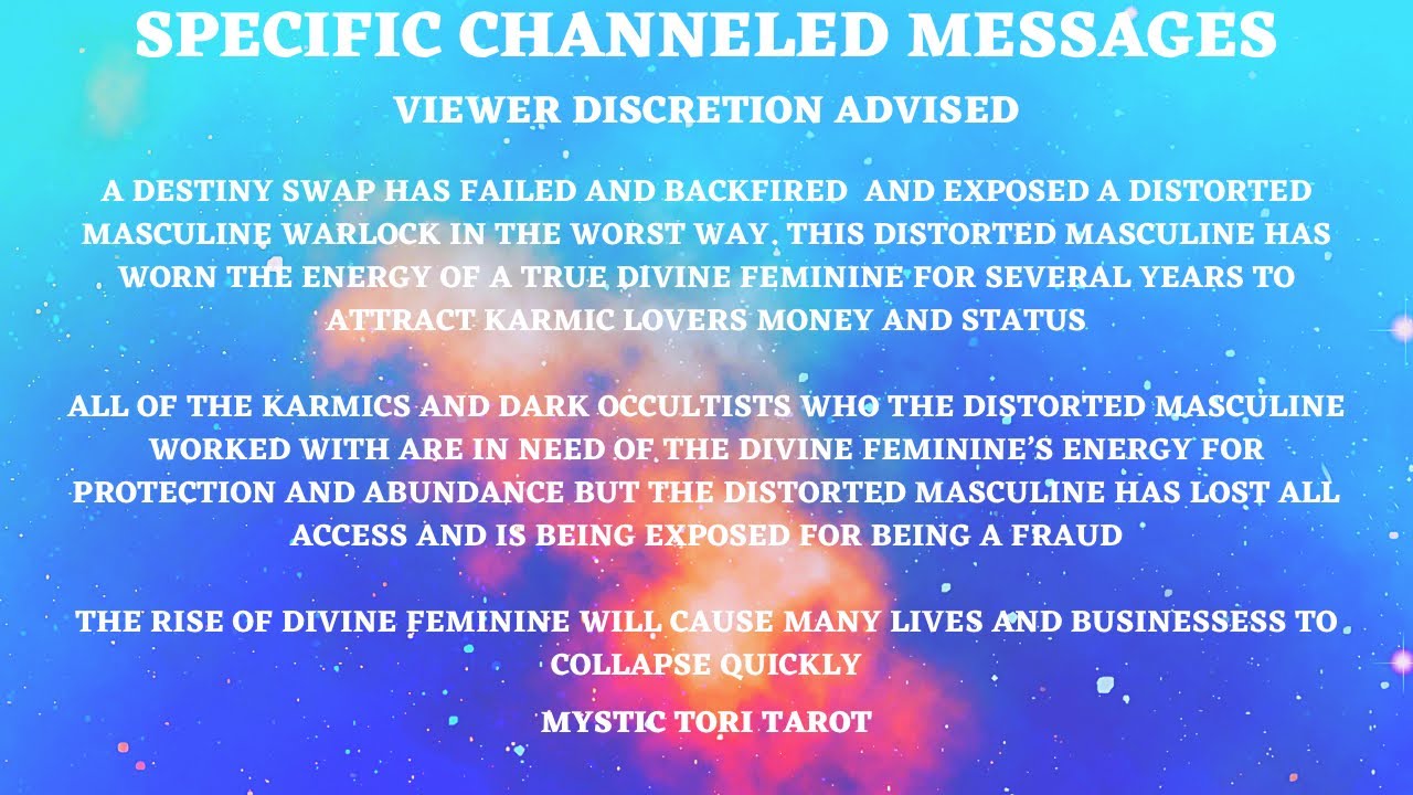 🚨🚨DESTINY SWAP FAILED⚖️KARMIC MASCULINE AND HIS WITCHES ARE DYING WITHOUT DIVINE FEMININE'S ENERGY🚨🚨