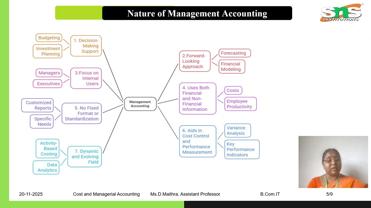 Introduction and Nature of Management Accounting| Cost & Managerial Accounting | SNS Institutions