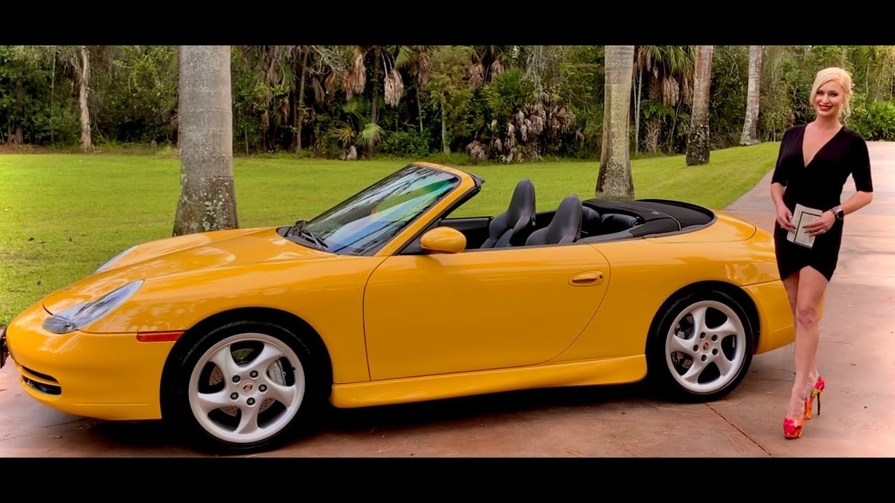 SUPER SPEED YELLOW! 2001 Porsche Carrera 4 Cabriolet ONLY 17K Miles FOR SALE by: AutoHaus of Naples!