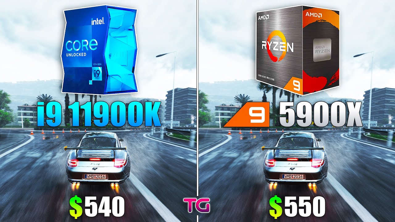 Core i9 11900K vs Ryzen 9 5900X - Test in 10 Games