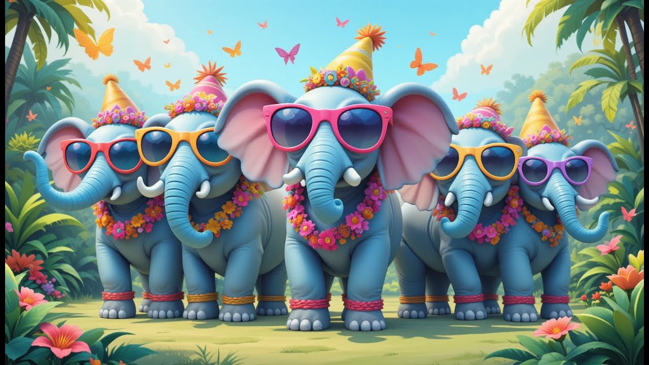 Elephant Parade l Elephant Song l Fun Kids Song to Sing & March Along! 🎶✨ l MN Kids TV