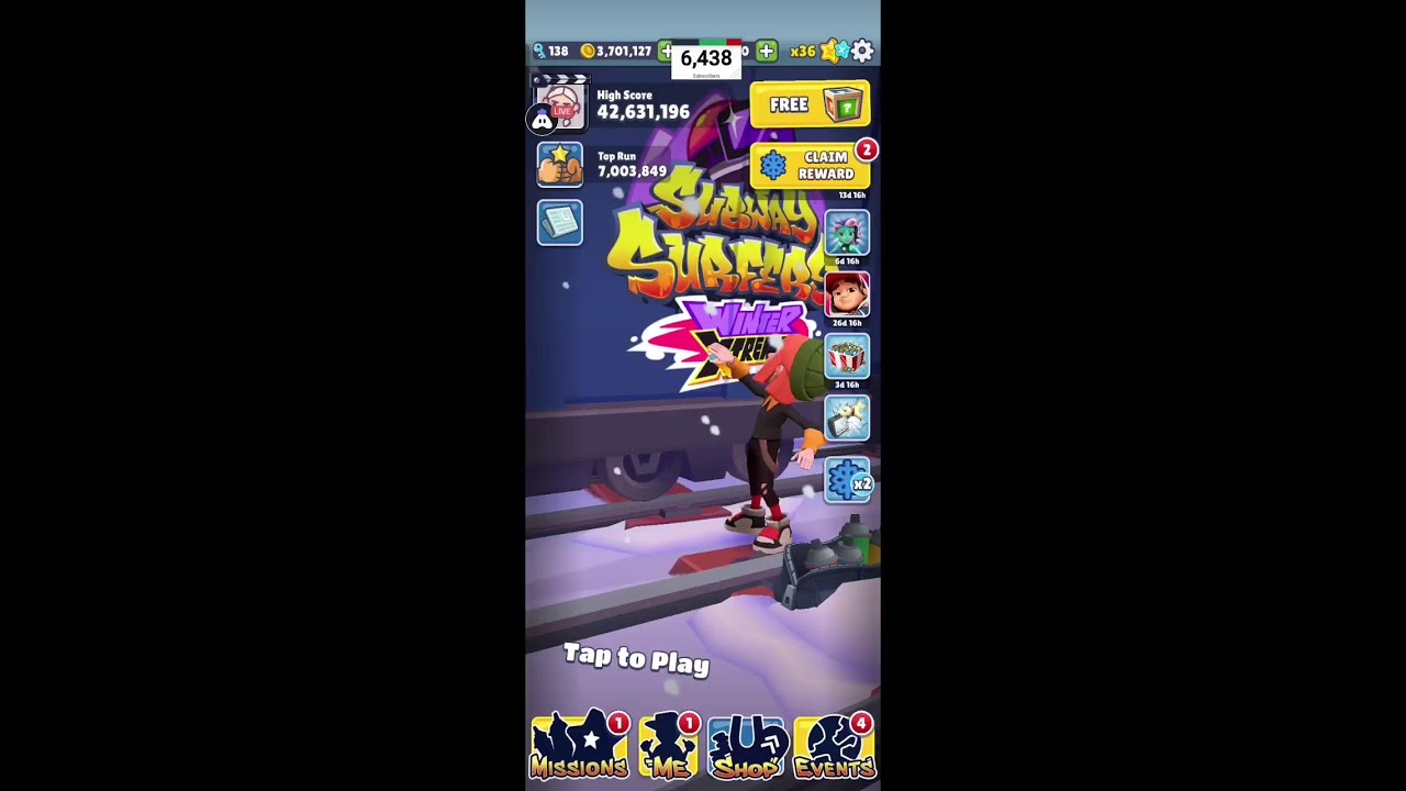 🔴Subway Surfers 96th  LIVE OF 2026🔥💥 WINTER XTREME ☃️