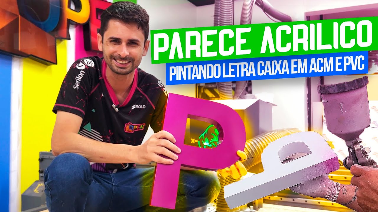 COMO PINTAR LETRA CAIXA EM ACM E PVC EXPANDIDO