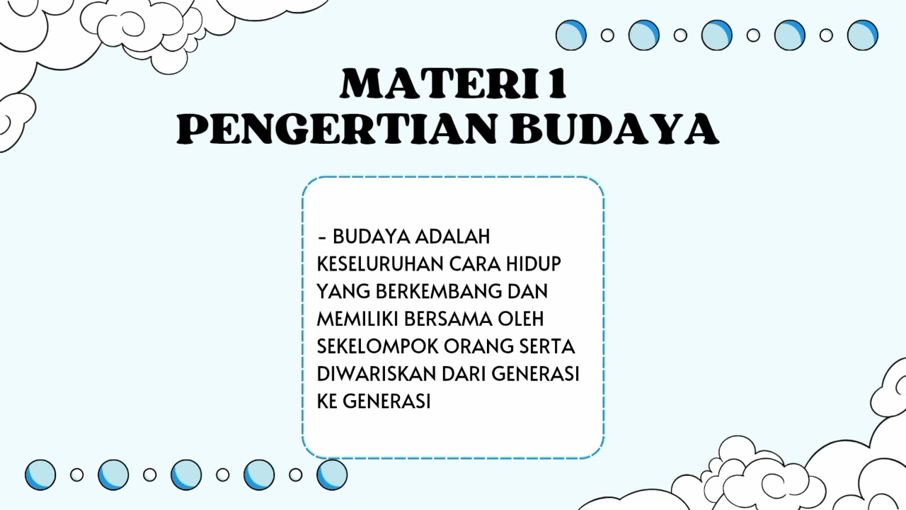 PENGERTIAN BUDAYA