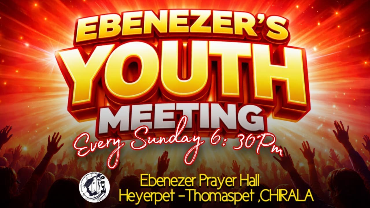 🔴EBENEZER's Youth Meeting || 15  MAR  2026 || Gospel Band Chirala