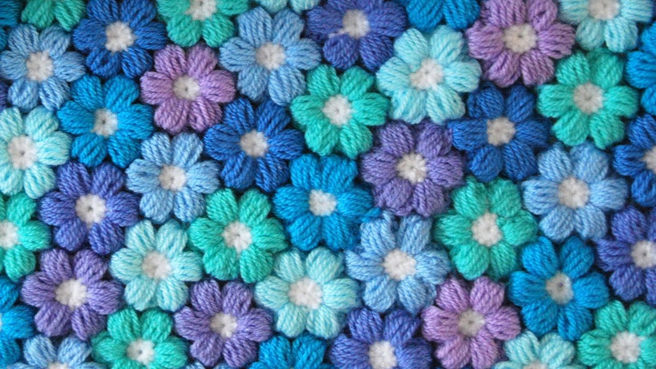 Tutorial uncinetto - Fiore tridimensionale (punto nocciolina)