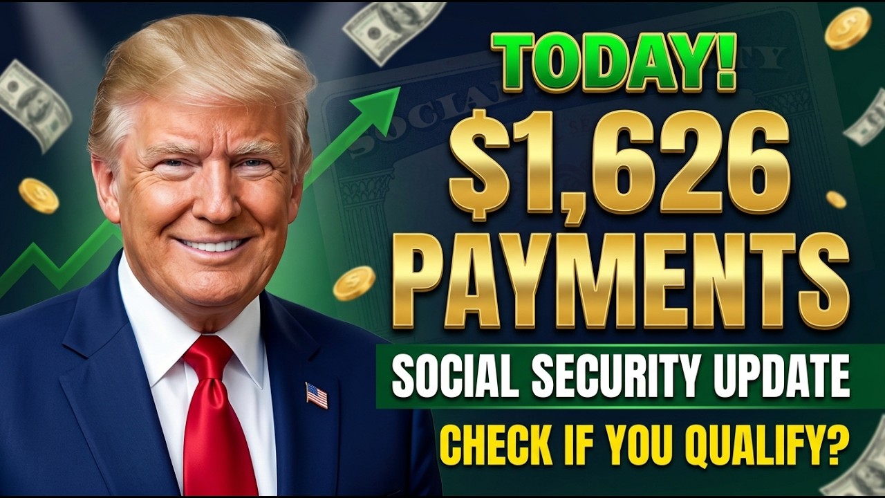 TODAY! NEW $1626 SOCIAL SECURITY PAYMENTS ARRIVING! SSA SSI SSDI Payments | Social Security Update