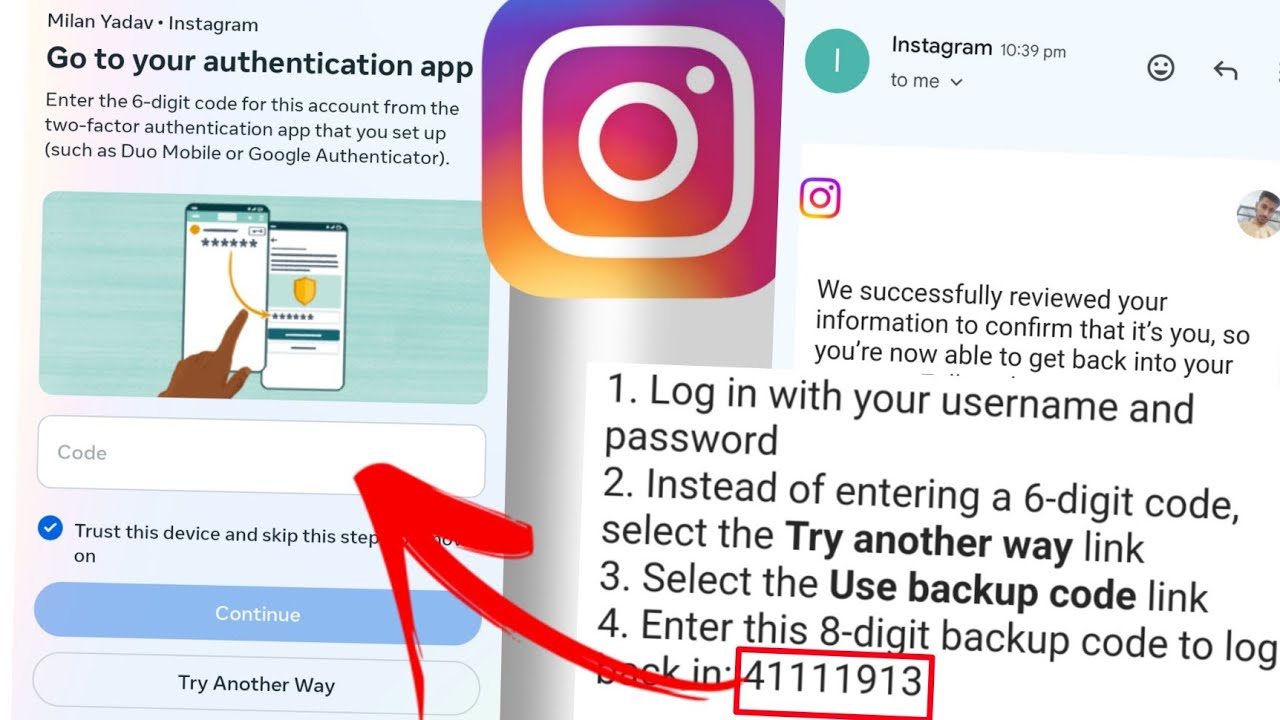 Go to Your Authentication App Instagram Code Not received