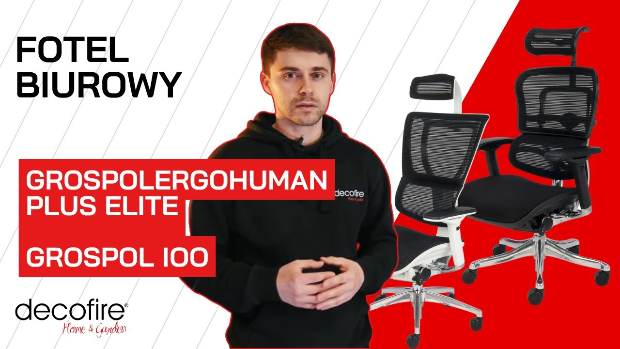 💺 Fotel biurowy Grospol Ergohuman Plus Elite i Grospol Ioo | DECOFIRE