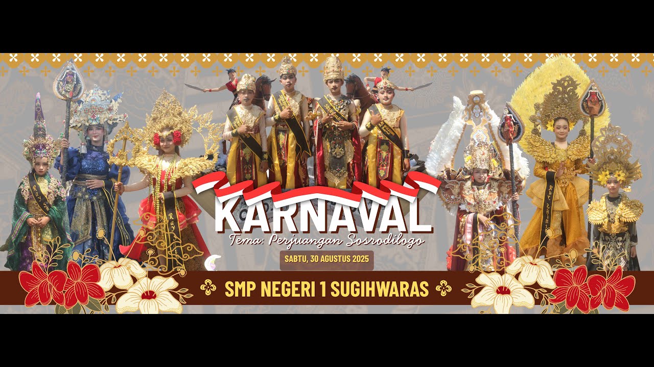 Karnaval SMP Negeri 1 sugihwaras dalam rangka HUT RI Ke 80