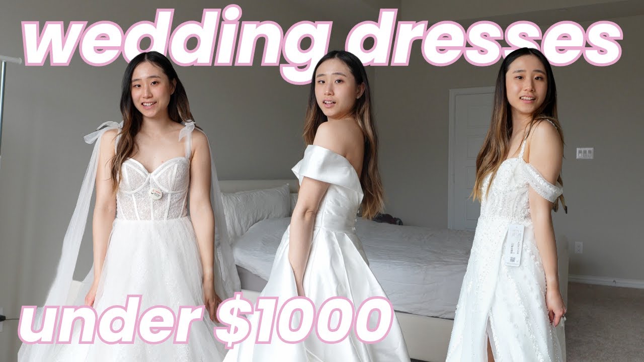 Trying on Affordable Wedding Dresses AT HOME | Azazie, Lulu's, Afarose, Avery Austin