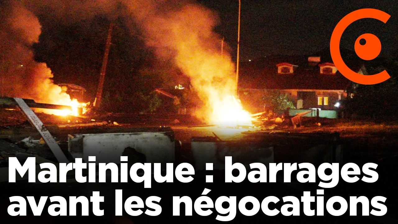 Martinique : nouveaux barrages en feu malgré le couvre-feu avant les négociations - 12 octobre 2024