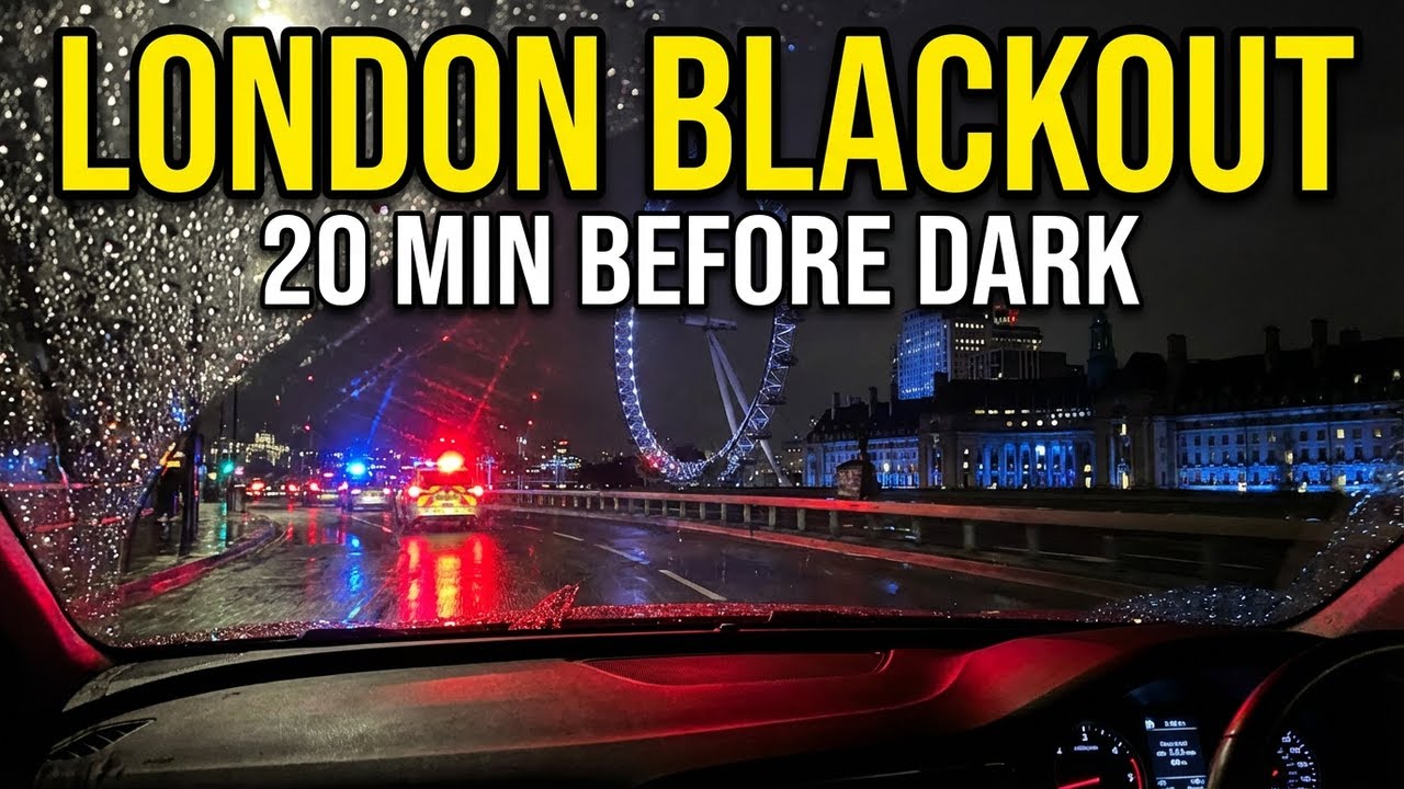 London After Dark: 20 Minutes of Rain Before the Blackout | ASMR