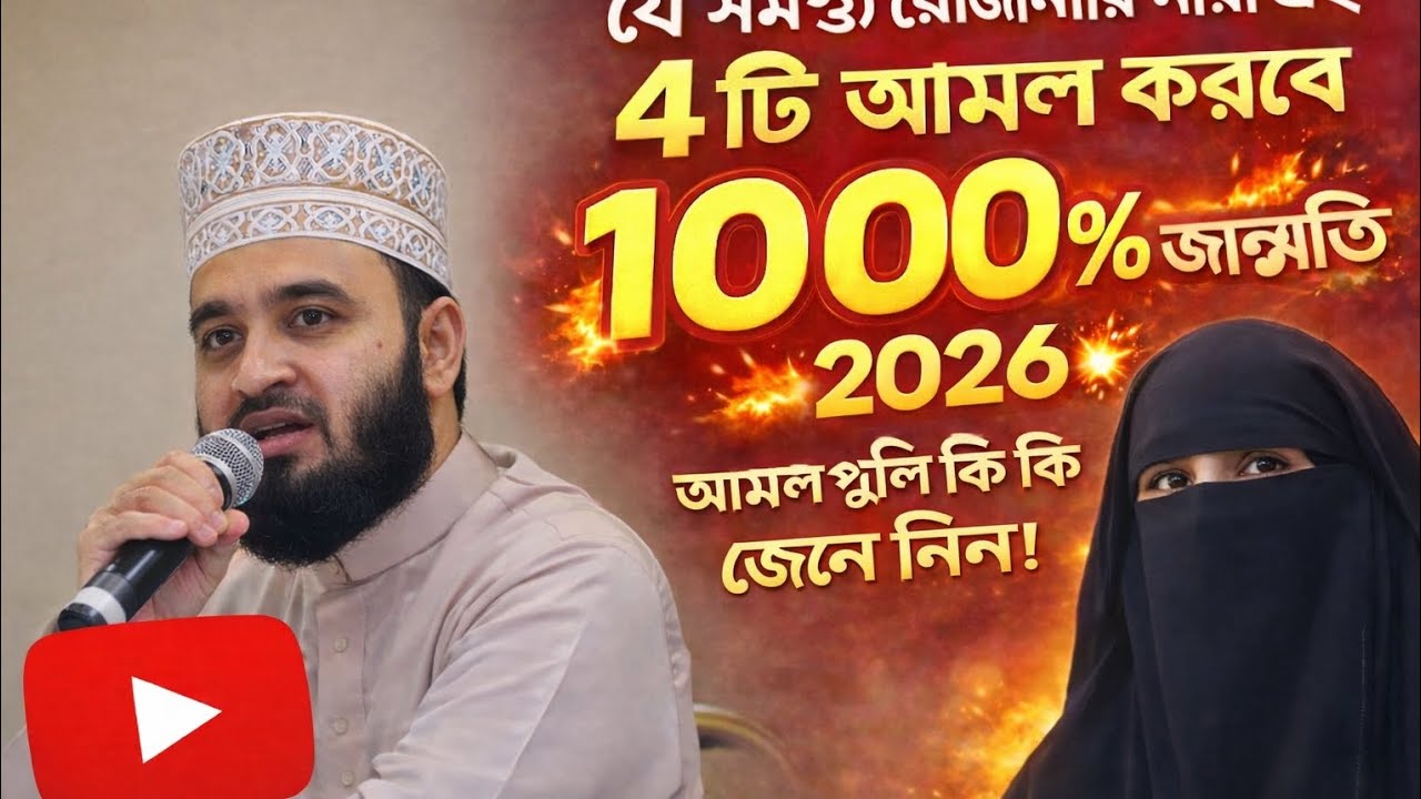 যে সমস্ত রোজাদার নারীরা এই চারটি আমল করবে তাদের জন্য জান্নাতের আটটি দরজা খুলে যাবে! Azhari new Jalsa