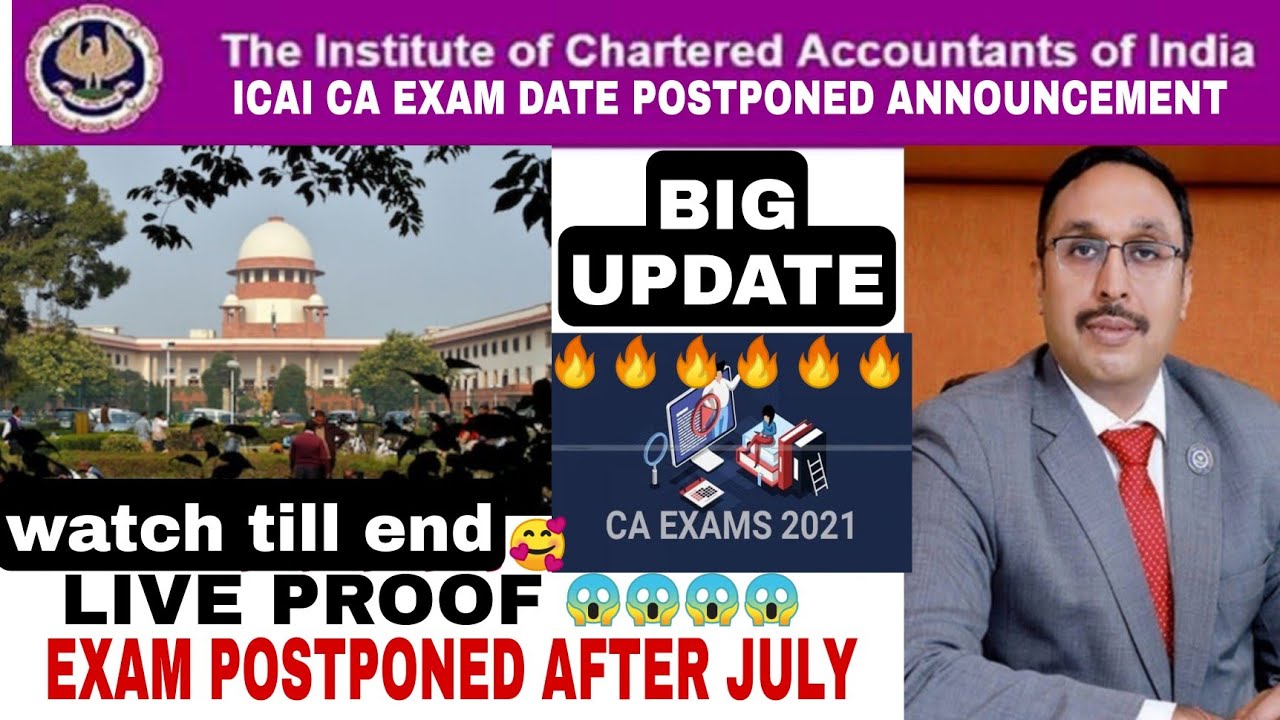 🔴LIVE : CA Exam July 2021 | CA Exam Latest Update | Postponement & Opt Out Option | ICAI Exam PIl SC