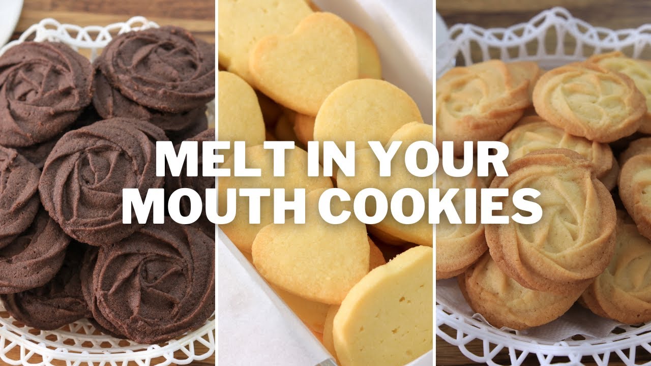 Butter Cookies (Melt in Your Mouth) – 3 Ways