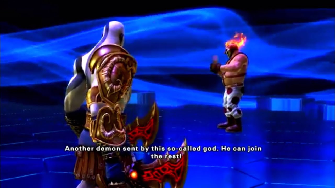 PlayStation all stars battle royal kratos cutscene (BLUE TATTOO COLOR)