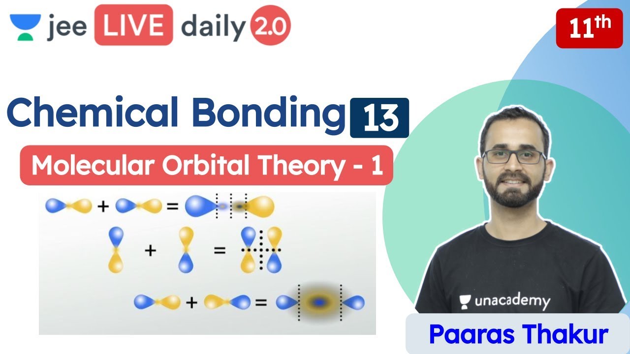 JEE: Chemical Bonding L13 | Molecular Orbital Theory | Unacademy JEE | JEE Chemistry | Paaras Sir