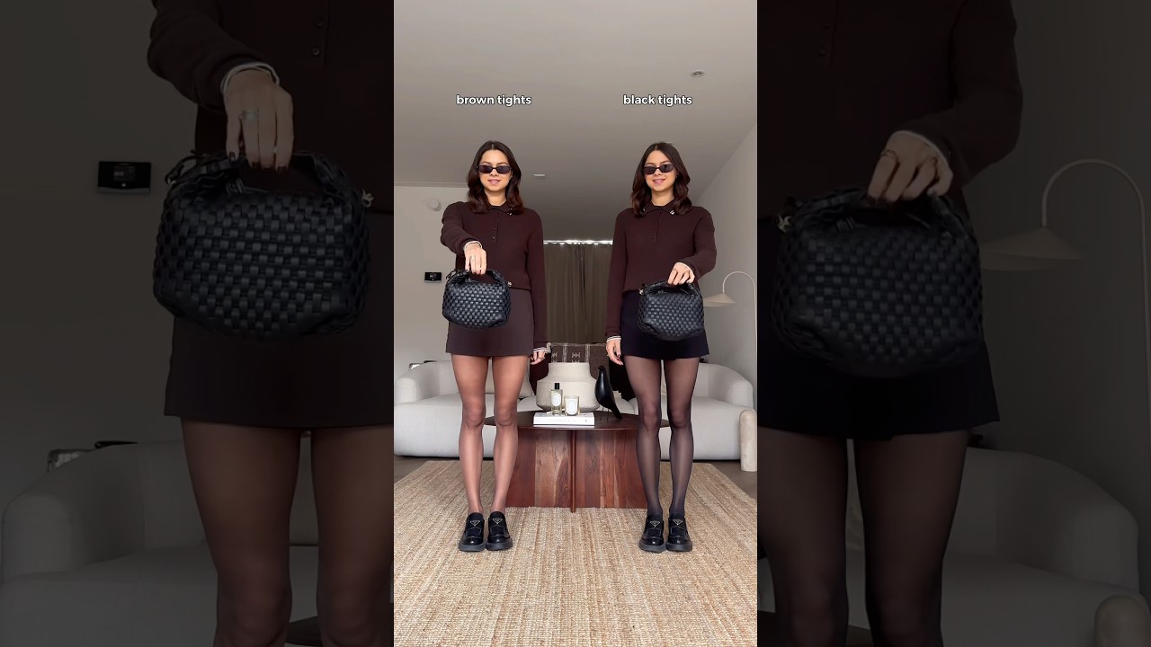 Коричневые 🤎 или чёрные 🖤 колготки? | Подпишитесь на #luxurystyle #fashion & #style