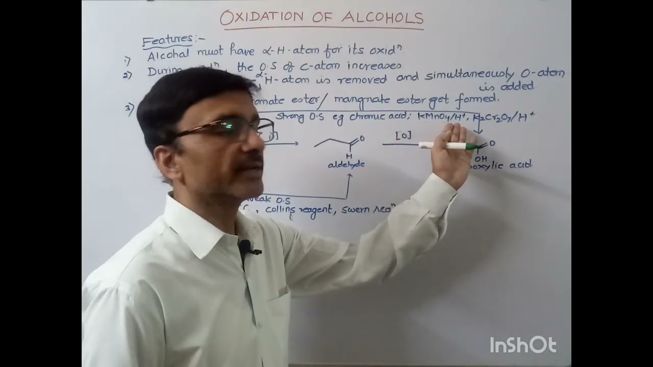Oxidation of Alcohols: Mechanism with H2CrO4, KMnO4, K2CrO7, PCC, DMP, Swern's reaction