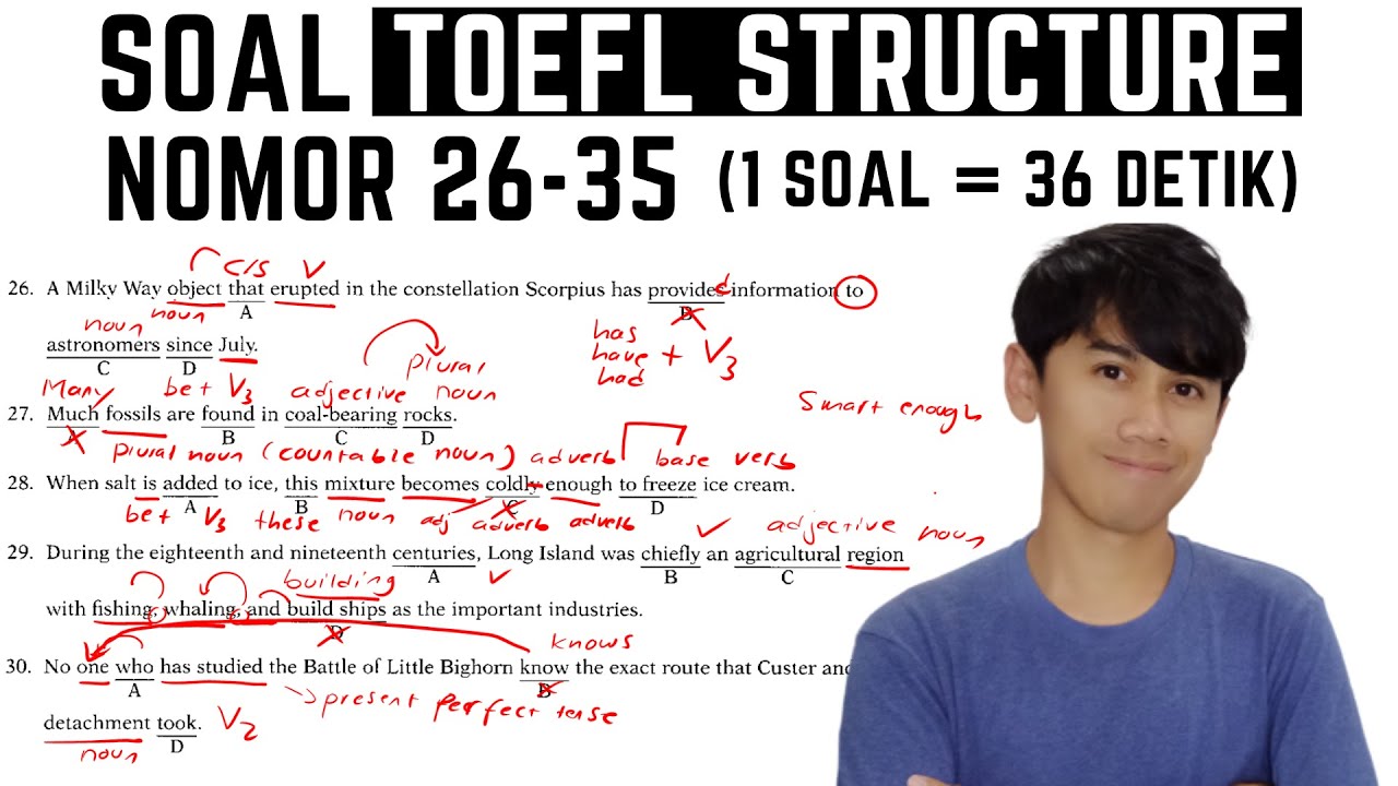 Memilih KESALAHAN soal Written Expression no 26-35