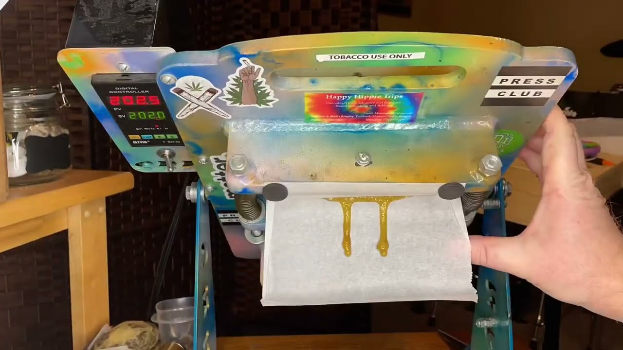 Pressing 14 Grams&rsquo; Jet Fuel Flower into Golden Rosin! NFSOT