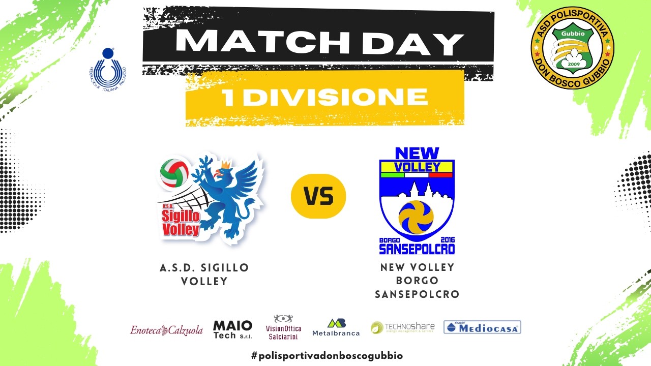 1Divisione - A.S.D. Sigillo Volley vs New Volley Borgo Sansepolcro