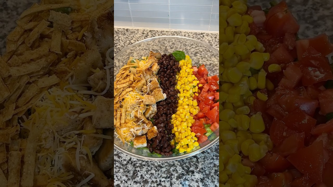 Copycat McDonald&rsquo;s Southwest Salad 🥗 #salad #lunchideas #shorts #southwestsalad