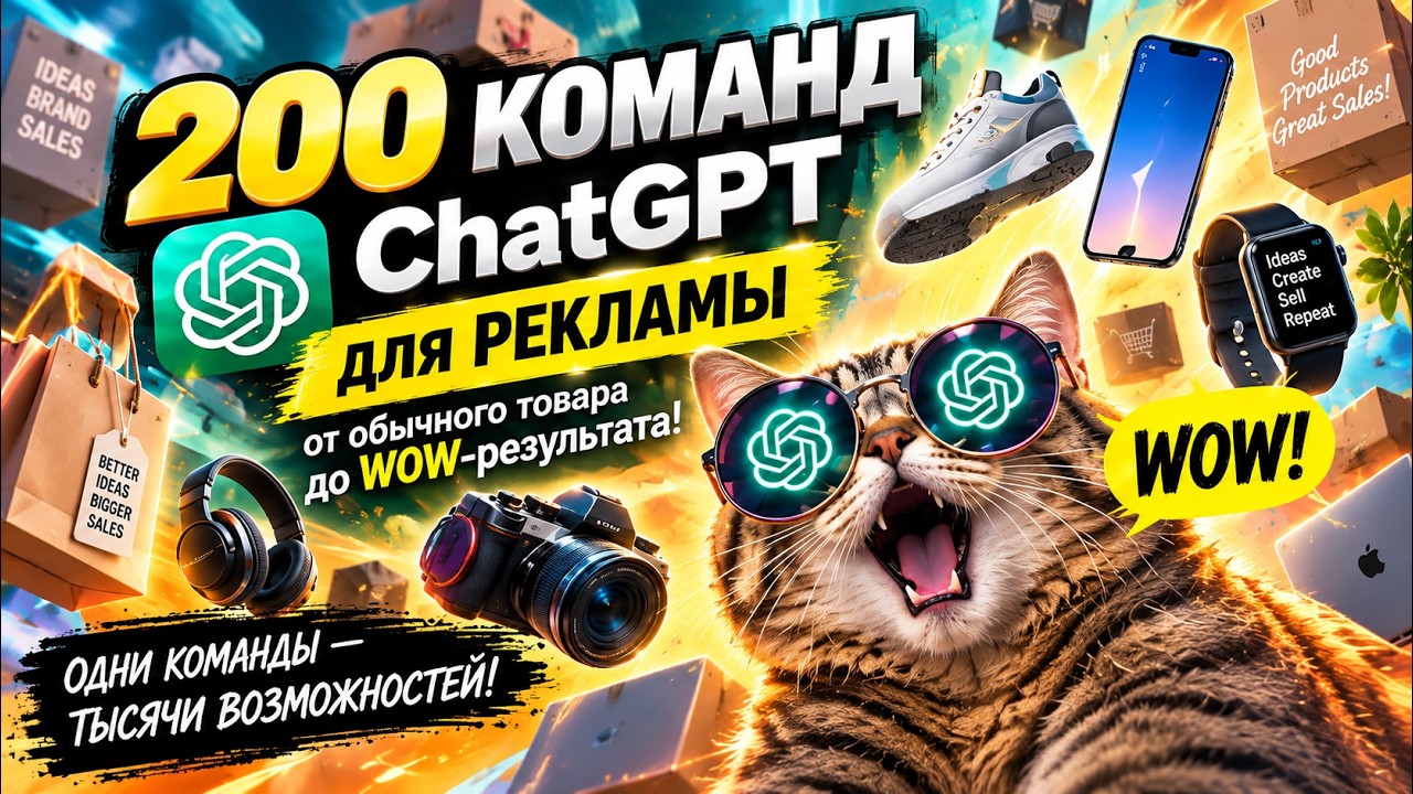 200 КОМАНД ChatGPT для РЕКЛАМЫ &mdash; от обычного товара до WOW-результата!