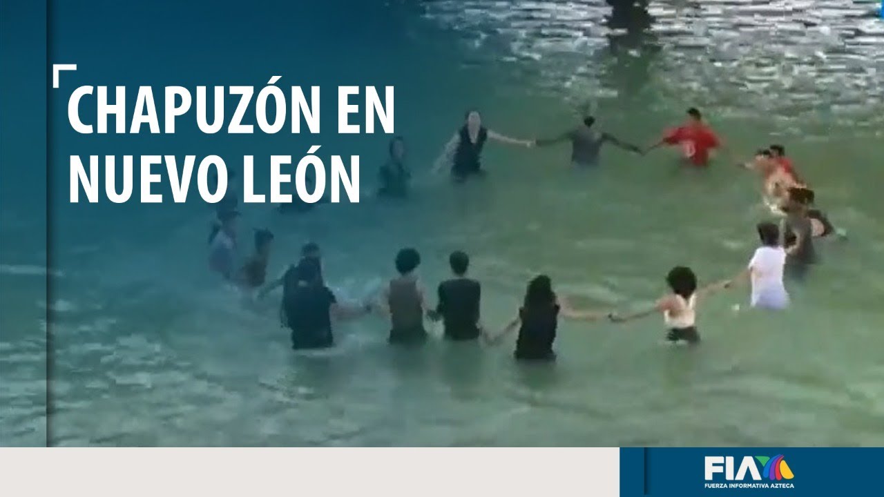 ¡En Nuevo León ya no pueden más! | Neoleoneses participan en chapuzón masivo en aguas sucias
