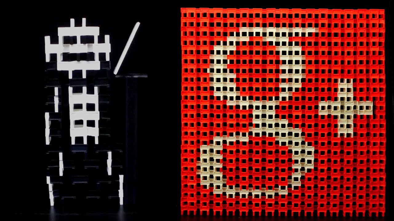 Bob's Army vs Google+ Battle Scene in 5,000 Dominoes
