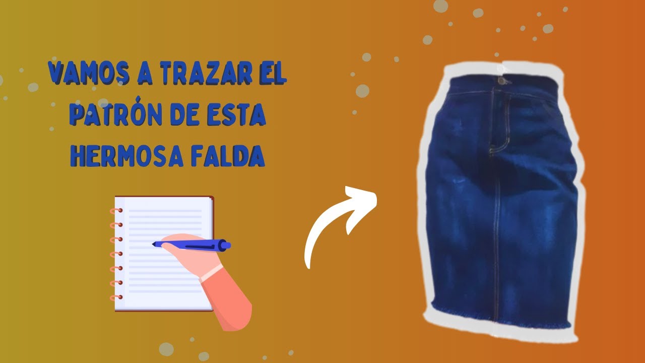 CÓMO hacer el patrón/molde de una FALDA de JEANS/ mezclilla
