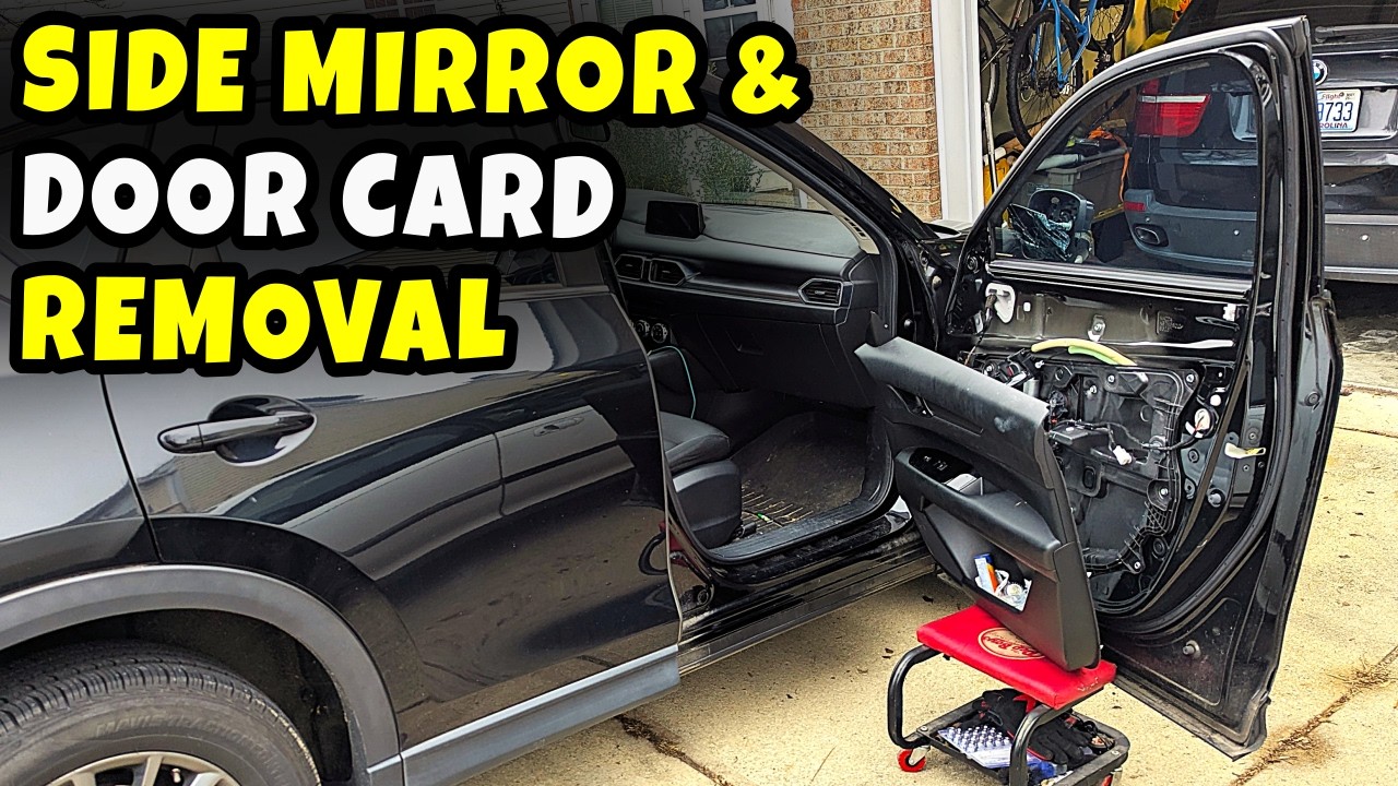 She hit a pole 🤕 | CX-5 side mirror replacement & door card removal