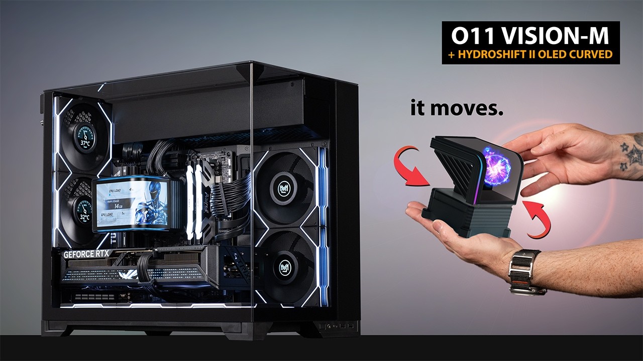 Вы еще не видели такой системы охлаждения для ПК... | Lian Li Hydroshift II OLED Curved + O11 VIS...