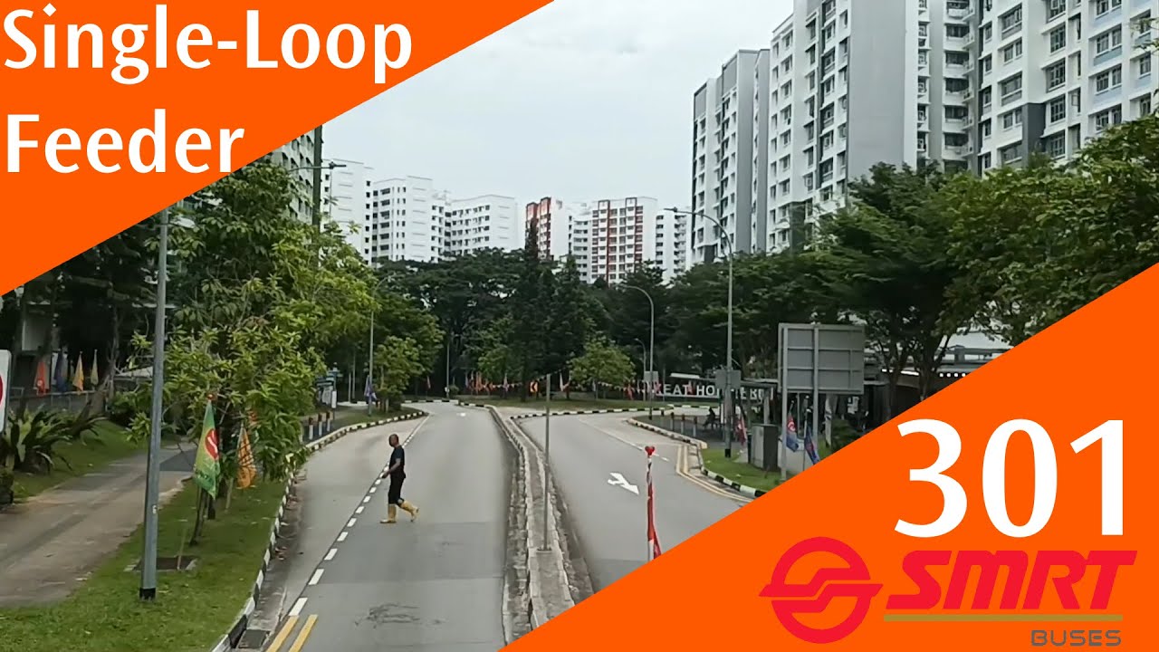 Singapore SMRT Buses Feeder Bus Service 301 Route Visual