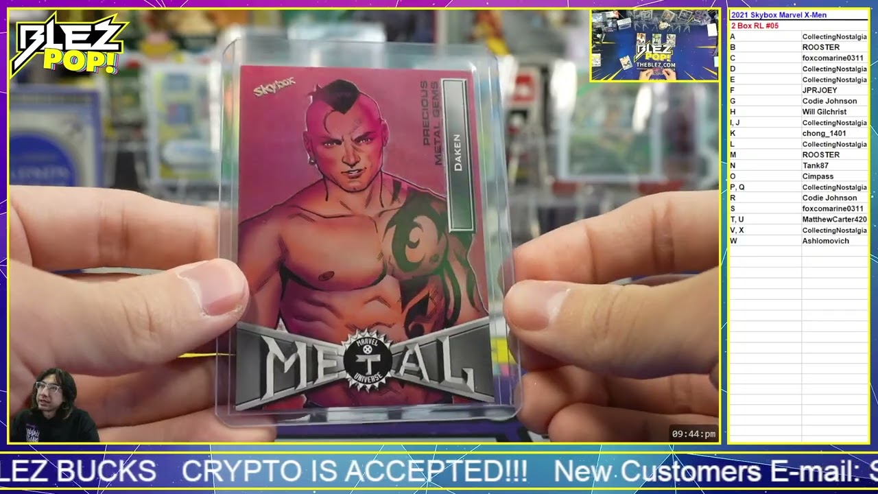 2021 SkyBox X Men Metal Universe 2 BOX BREAK Random Letter #05