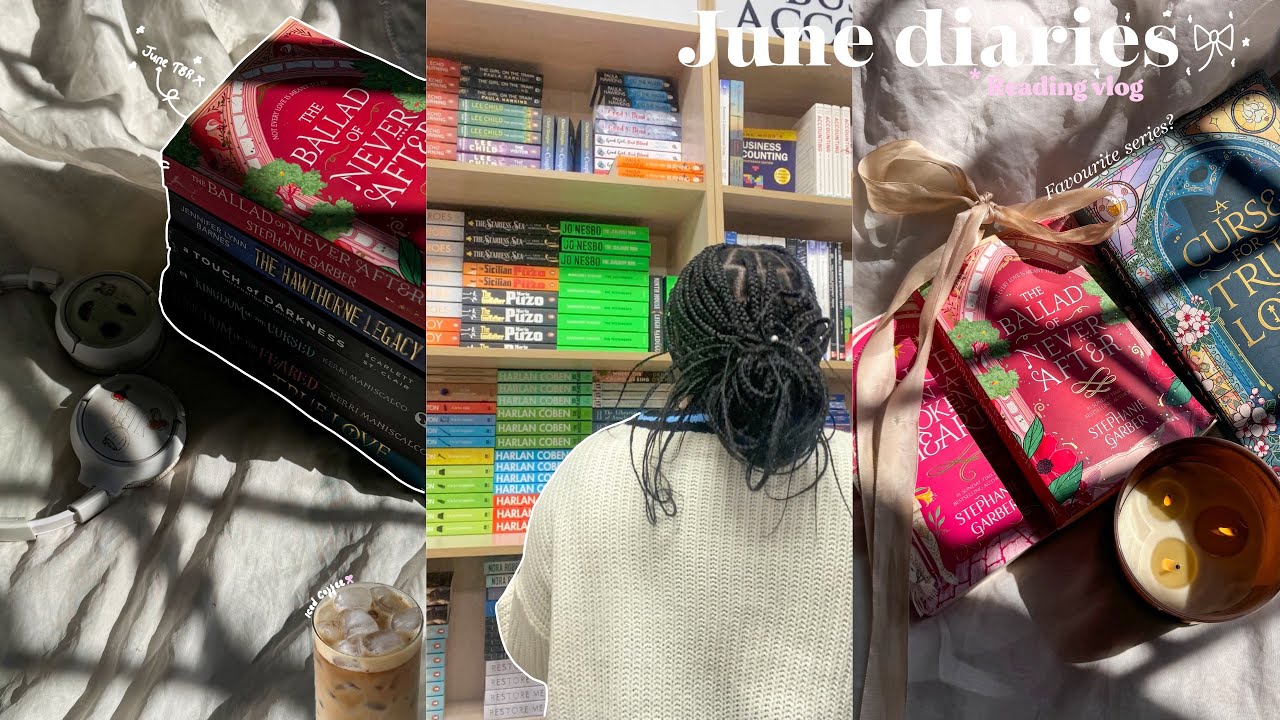 Cozy Reading vlog 🎀: June TBR, book haul, finishing OUABH trilogy 🩷✨+more