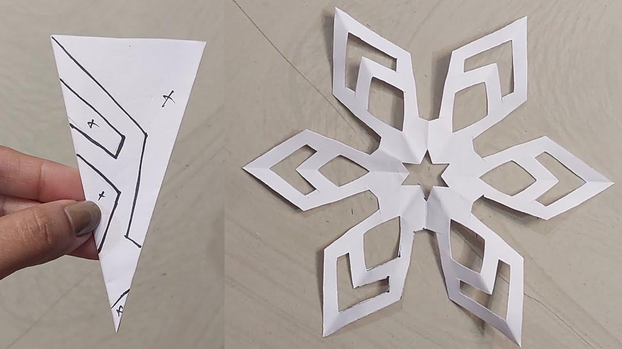 How to make easy and beautiful snowflakes ❄️♥️ #papercraft #snowflakes #part 154