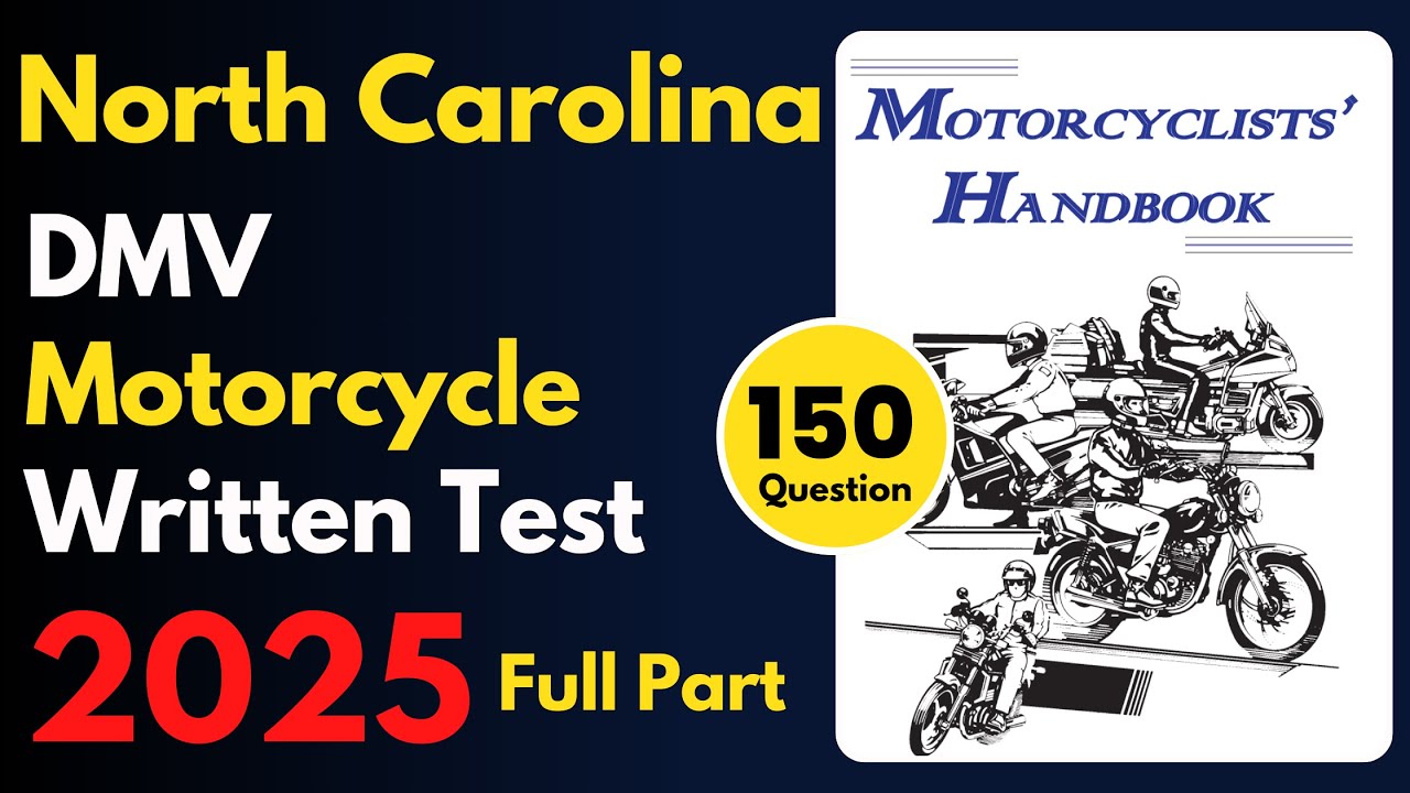 North Carolina Motorcycle Written Practice Test | Full Part | DMV Motorcycle Written Practice Test