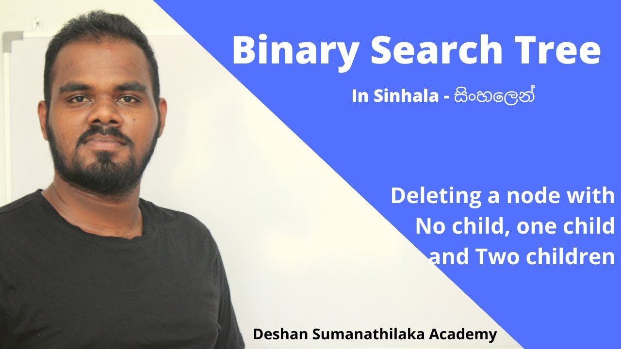 Binary Search Tree Node Deletion Explained in Sinhala || Data Structures and Algorithm || UG CS SE