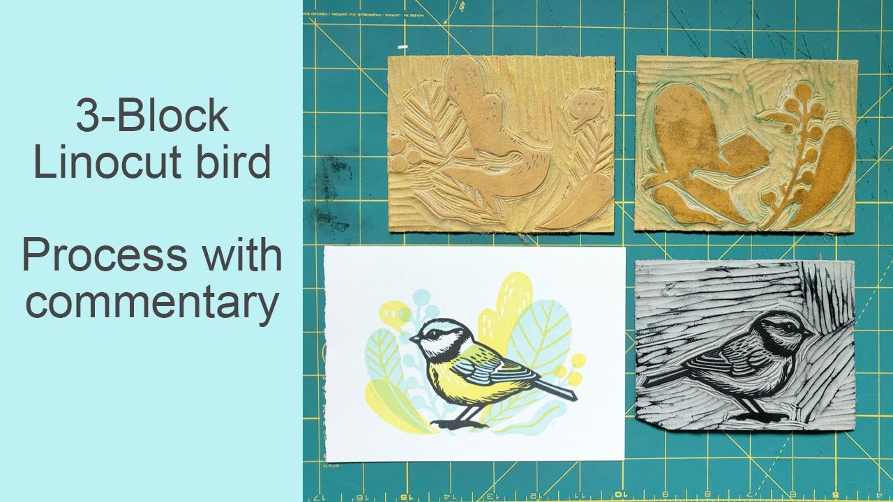 3 Block Linocut Printing Using Embossing Machine