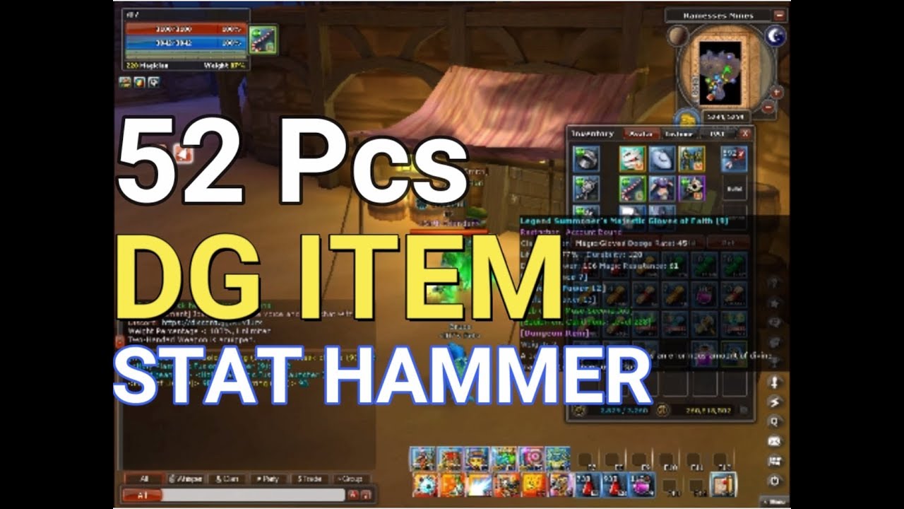 AruaRose Online - Dungeon item stat hammer!