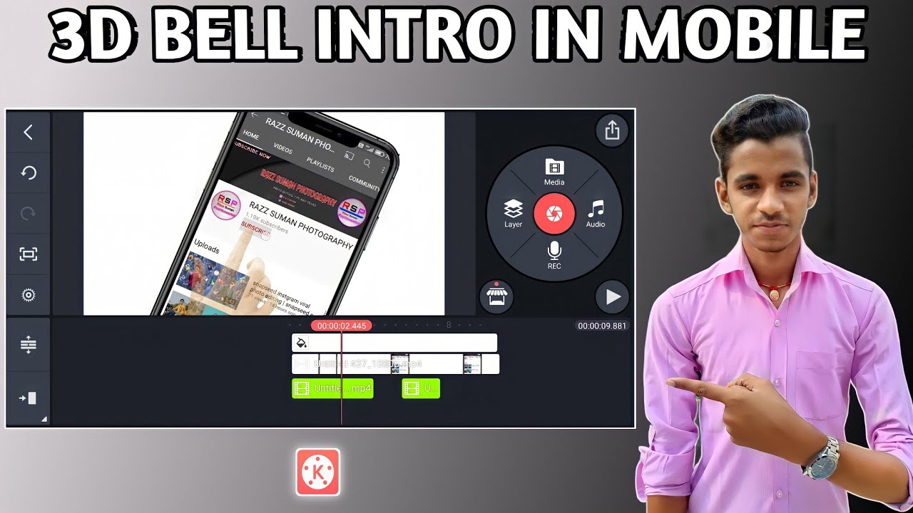 How to make subscribe and bell icon intro | make 3d animation  | step by step tutorial in hindi..