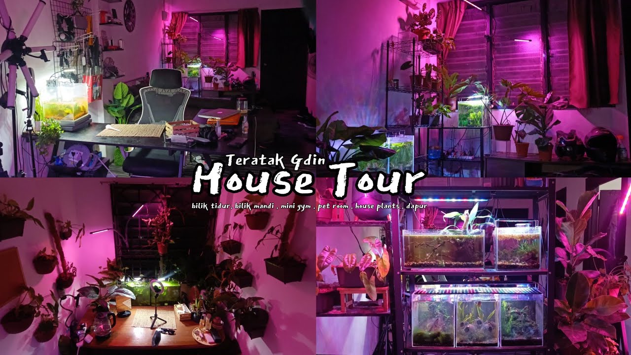 🇲🇾 HOUSE TOUR waktu malam || Rumah Flat lama decor ala² Studio House