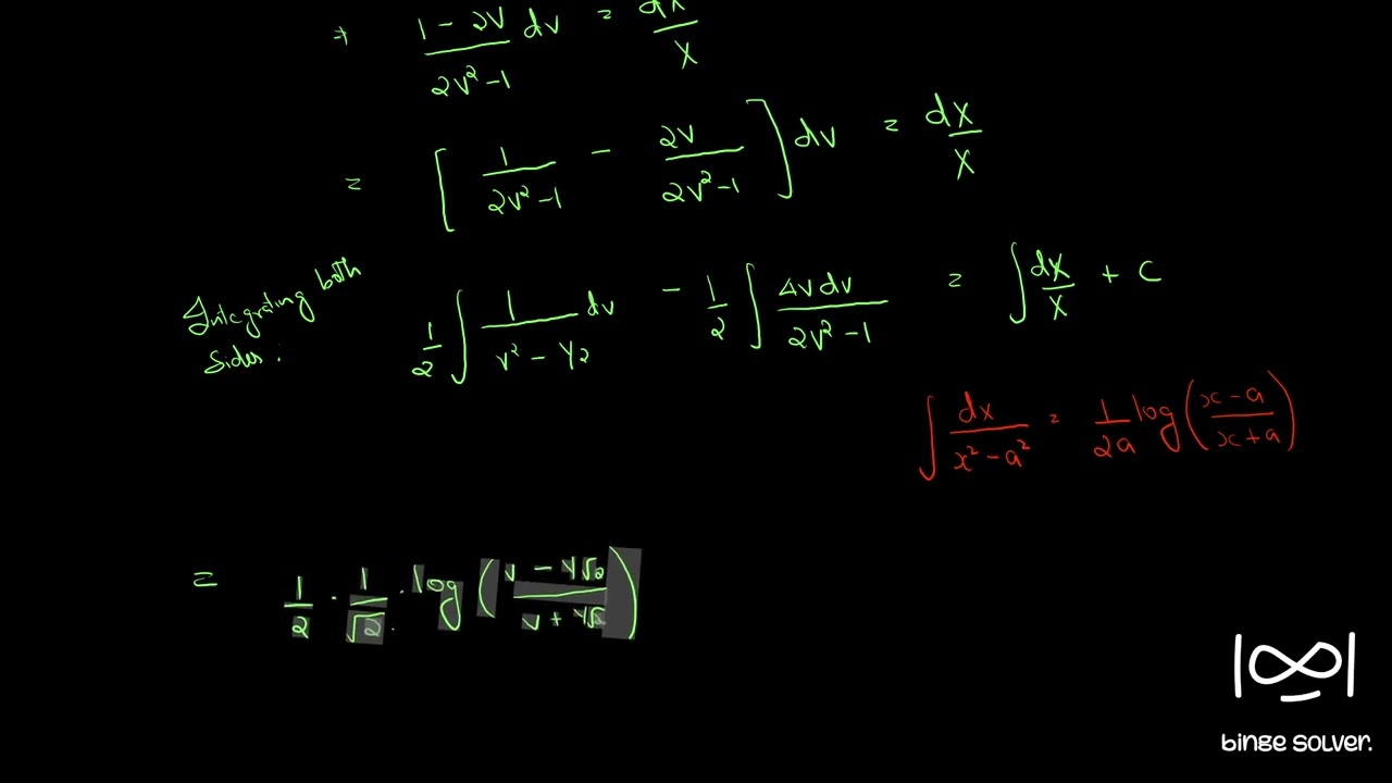 Q137 Solve dy/dx + (x-y-2)/(x-2y-3) = 0