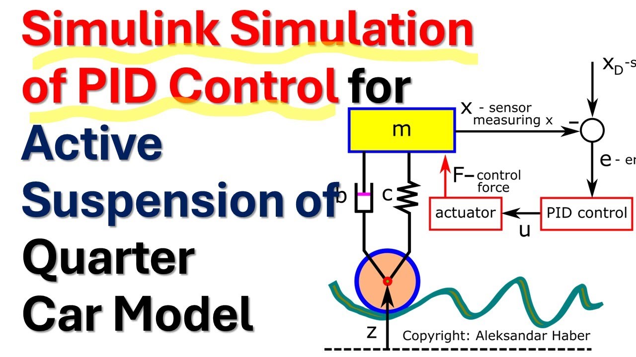 Simulink Simulation of PID Control for Active Suspension of Quarter Car Model - Control Tutorial