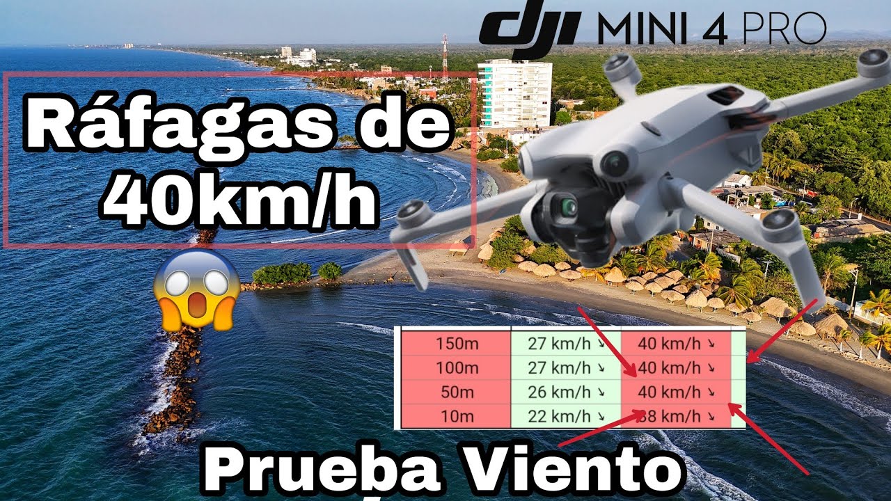 DJI MINI 4 PRO-Prueba de Viento en Campo Real -Ráfagas de 40km/h